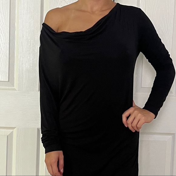 Diesel Tops - Diesel Perfect Fit Black Cowl Neck Top Stretch Long Sleeve Women's Size S